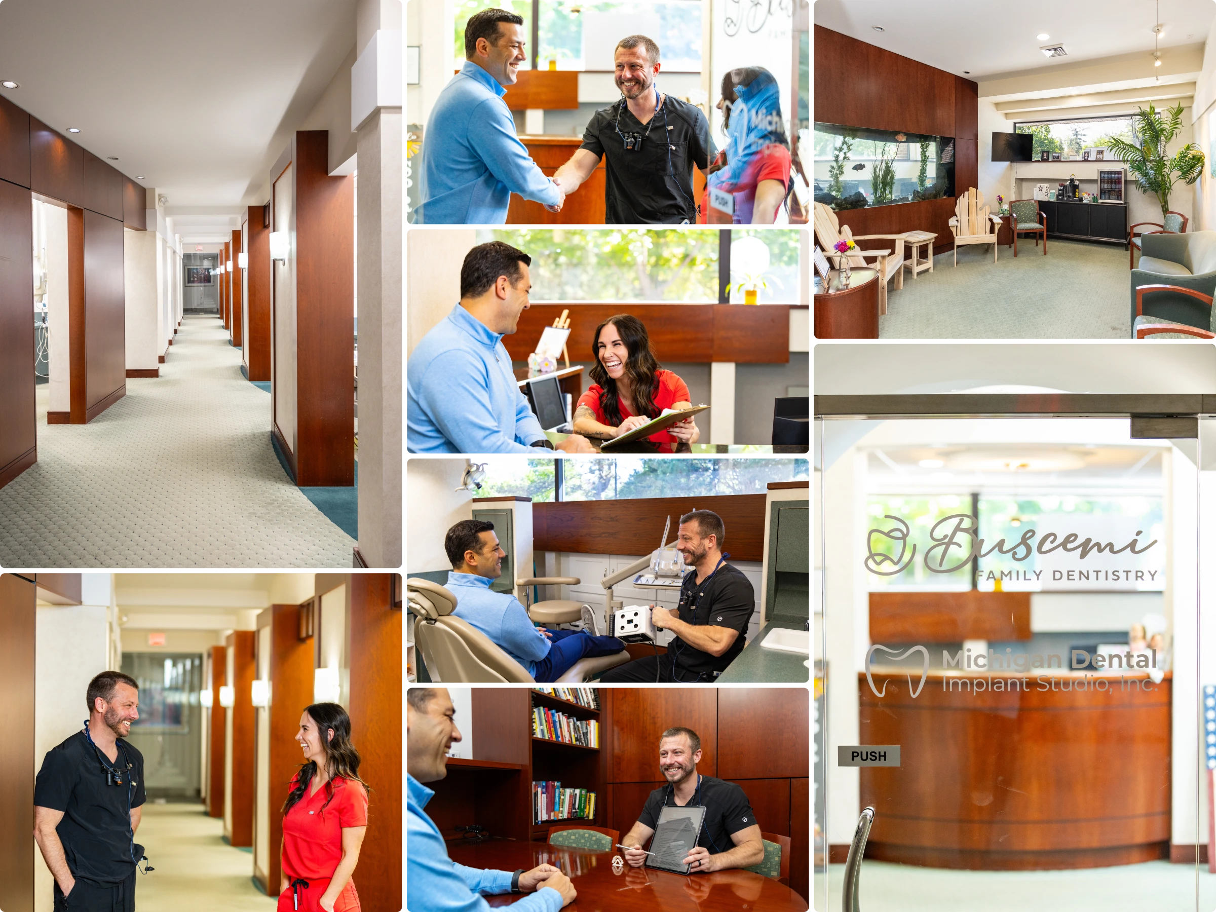 Photo collage from Michigan Dental Implant Studio